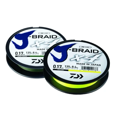 Afbeelding van Daiwa J Braid X4E 0.17mm 8,4kg 135m yellow Gevlochten lijn