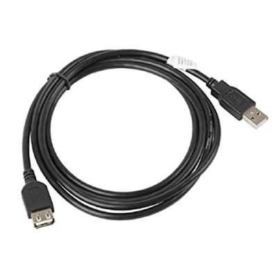 Afbeelding van Lanberg USB A 2.0 male naar female verlengkabel 1,8 m zwart CA USBE 10CC 0018 BK