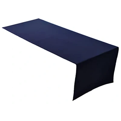 Afbeelding van Premium tafelloper van 100% katoen in Concept collectie kleur en grootte naar keuze (tafelloper 45 x 150 cm, marineblauw)