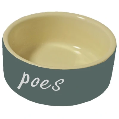 Afbeelding van Katteneetbak steen grijs diameter 12 cm Gebr. de Boon