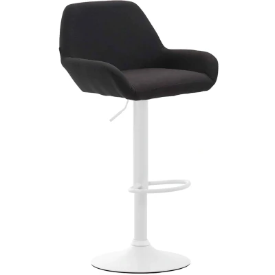 Afbeelding van Barkruk Mysen Stof Wit Frame Zwart