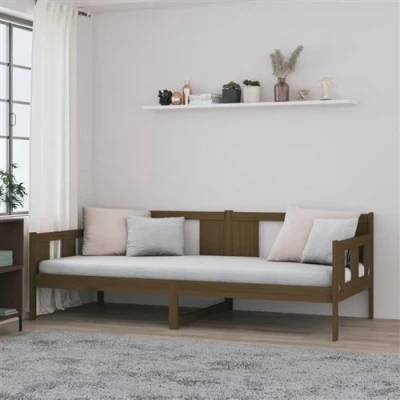 Afbeelding van Slaapbank massief grenenhout honingbruin 90x200 cm