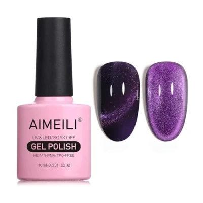 Afbeelding van AIMEILI 10 ml nagellak, magnetisch, gel, Cat&#039;s Eye UV, LED, manicure, pedicure, eenvoudig aan te brengen, 747