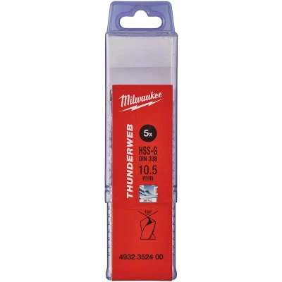Afbeelding van MILWAUKEE 4932352400 THUNDERWEB HSS G metaalboor 10,5x133x87mm (5 st.)