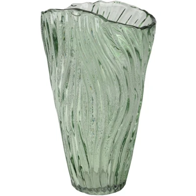Afbeelding van Vaas glas l22,5b14,5h35 cm groen Decoris