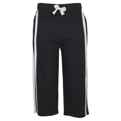 Afbeelding van Urban Classics Ladies Taped Terry Culotte Trainingsbroek, Dames, Maat: Medium, Black/white