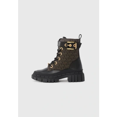 Afbeelding van Michael Kors Kids Blake Veterboots voor kinderen, Maat: 34, Black Schoenen
