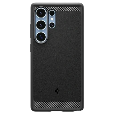 Afbeelding van Spigen Hoesje Geschikt voor Samsung Galaxy S25 Ultra Siliconen Rugged Armor Magsafe zwart