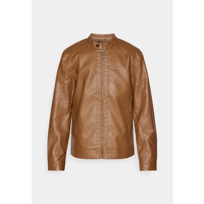 Afbeelding van Only &amp; Sons Onsmike Racer Jacket Imitatieleren jas, Heren, Maat: Small, Monks robe