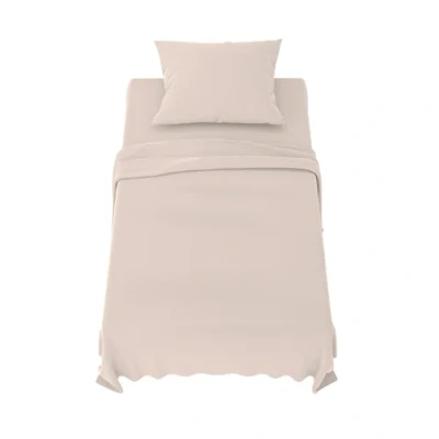 Afbeelding van Dreamzie Poligino Beddengoed, 90 x 190 cm, 3 delig, microvezel, hoeslaken bedlaken voor eenpersoonsbed, 70 260 1 kussensloop 50 80 Oeko Tex gecertificeerd, beige