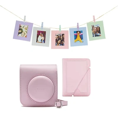 Afbeelding van Fujifilm Instax Mini 12 accessoires Cameratas, fotokaarten met clips &amp; fotoalbum Bloesem Roze