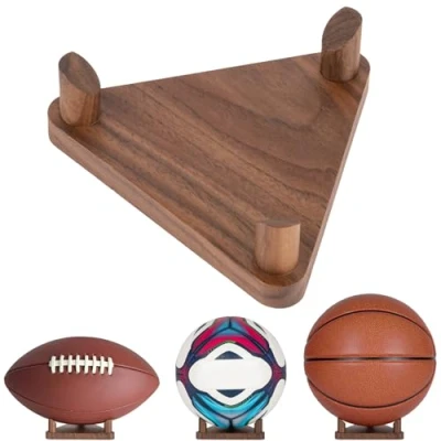 Afbeelding van PUERSI Ballondisplay voor voetbal, basketbal, volleybal, walnoot