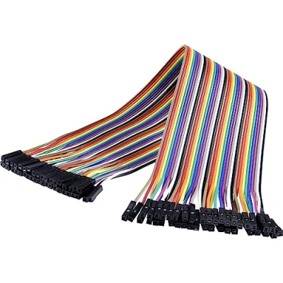 Afbeelding van Renkforce JKFF403 Jumperkabel Arduino, Banana Pi, Raspberry Pi [40x Draadbrug bus 40x bus] 30.00 cm Bont