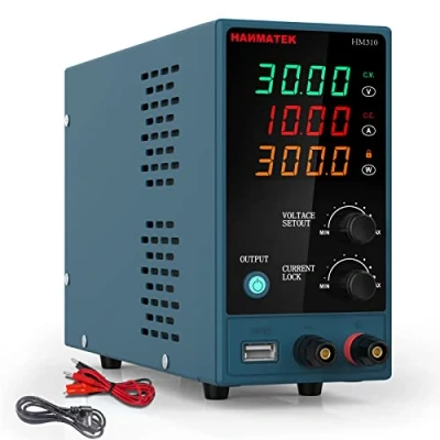 Afbeelding van HANMATEK HM310 0 30 V/0 10 A laboratoriumvoeding, verstelbaar, met 4 cijferig led display, gestabiliseerde schakelvoeding, ampèremeter, overbelastingsbestendig