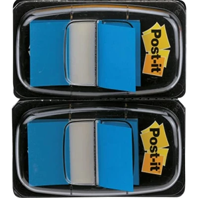 Image de Post It Marque pages Souples Lot de 2 x 50 Feuilles Bleu