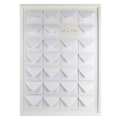Afbeelding van Ginger Ray Fotolijst met enveloppen Mr &amp; Mrs gastenboek 72 cm x 52