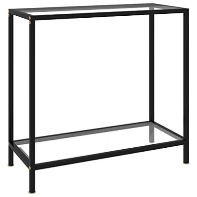 Afbeelding van vidaXL Consoletafel, transparant, 80 x 35 75 cm, gehard glas