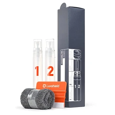 Afbeelding van Luxshield montagevloeistof voor lakbeschermingsfolie/zelfklevende folie rakel, microvezeldoek, lakreiniger,