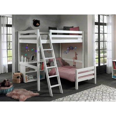Afbeelding van LUCEVI Pino Mezzanine Bed 140x200 cm + Ladder Boekenkast 90x200 Wit