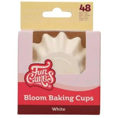 Afbeelding van FunCakes Bloom Baking Cups Wit pk/48 Cupcake