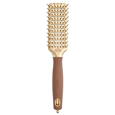 Afbeelding van Olivia Garden Style Vent Nylon Gold &amp; Brown Haarborstel