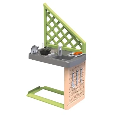 Afbeelding van Smoby Life Zomerkeukenaccessoires Outdoor speelkeuken voor kinderen met barbecue, gootsteen en accessoires Geschikt Neo Jura Lodge andere huizen UV bestendig