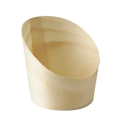 Afbeelding van Duurzame Amuse schaaltjes Snackbakje Hout &quot;Pure&quot;Ø 55 x 65mm