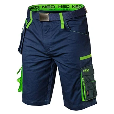 Afbeelding van NEO TOOLS Hoogwaardige korte werkbroek met riem 62% katoen, 35% polyester, 3% elastaan 270 g/m² maat XS tot 3XL Sa, Navy Blauw