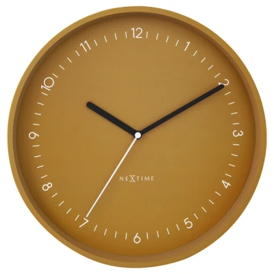 Afbeelding van Wandklok Nextime dia 30cm Geel Aluminium Berlin