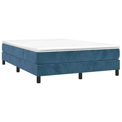 Afbeelding van Boxspringframe fluweel donkerblauw 140x200 cm