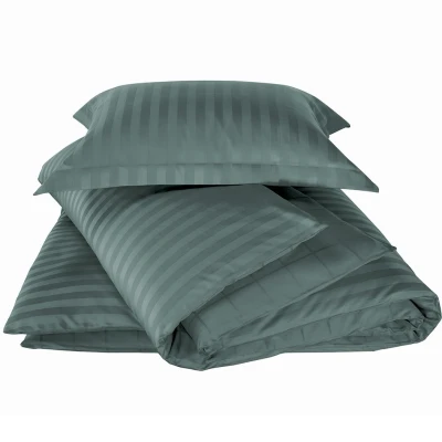 Afbeelding van De Witte Lietaer Dekbedovertrek Katoen Satijn Zygo Eenpersoons 140 x 220 cm Groen