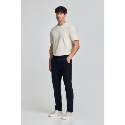 Afbeelding van Marineblauwe slim fit chino Moore