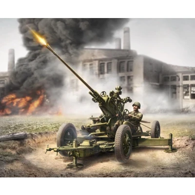 Afbeelding van Soviet Anti Aircraft Gun With Crew Zvezda ZVZ 6115