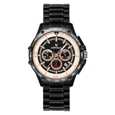 Afbeelding van ORPHELIA Herenhorloge, kwarts, chronograaf, Frenetic, met armband van roestvrij staal, Zwart/Beige,