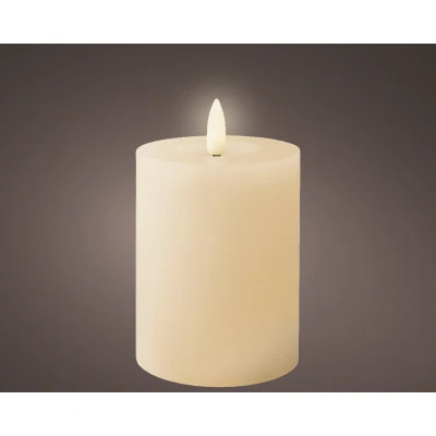 Afbeelding van LED kaars d7h11.2 cm creme/warm wit kerst Lumineo