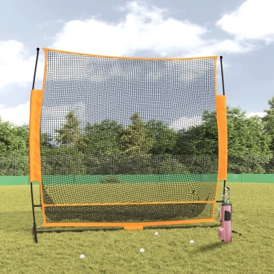 Afbeelding van Golftrainingsnet 215x107x216 cm polyester zwart en oranje