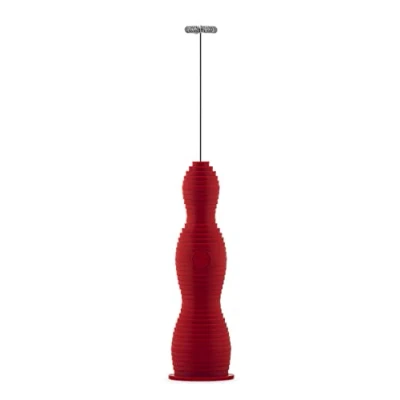 Afbeelding van Alessi Melkopschuimer oplaadbaar Pulcina MDL11 R Rood door Michele De Lucchi