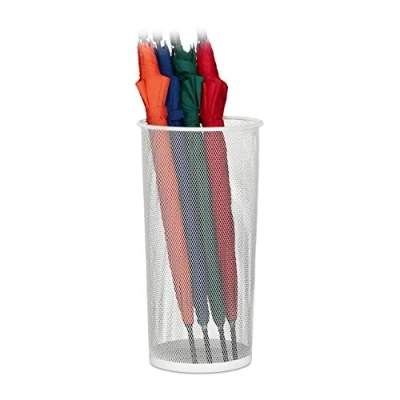 Afbeelding van Relaxdays paraplubak metaal rond parapluhouder paraplustandaard wandelstokhouder