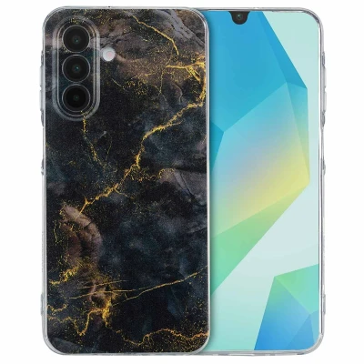 Afbeelding van imoshion hoesje Geschikt voor Samsung Galaxy A26 Siliconen Design verpakking Meerkleurig / Black Marble