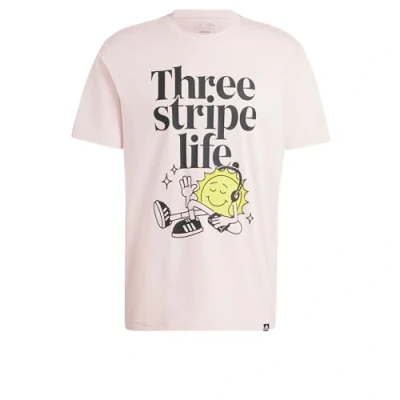 Afbeelding van adidas Sportswear Positivity Graphic Tshirt print, Heren, Maat: Large, Sandy pink