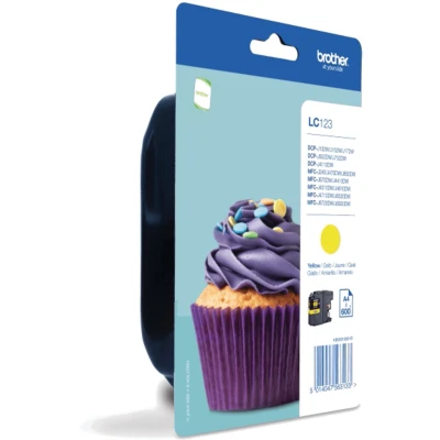 Afbeelding van Brother LC 123Y Inktcartridge Geel