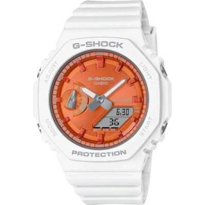 Afbeelding van G SHOCK Horloge, Dames, Maat: One Size, White/orange