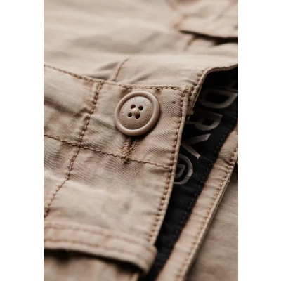 Afbeelding van Superdry Straight Cargobroek, Dames, Maat: 32, Deep beige slub