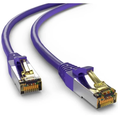 Afbeelding van Cat6a S/FTP PIMF LSZH Paars 3 meter Netwerkkabel Computerkabel Kabel
