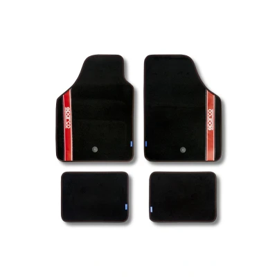 Afbeelding van Vloermattenset voor auto Sparco Strada 2012 B Universeel Zwart/Rood (4 pcs)