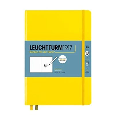 Afbeelding van Leuchtturm1917 A5 Medium Schetsboek met harde kaft Citron
