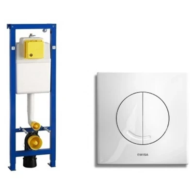 Afbeelding van WISA XS wc element frontbediening met bedieningspaneel Argos wit H118