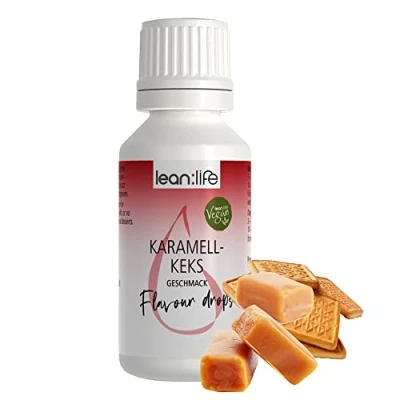 Afbeelding van Lean:Life Aromatische druppels 30 ml, karamelkoekjes, aromadruppels voor levensmiddelen, suikervrij en caloriearm
