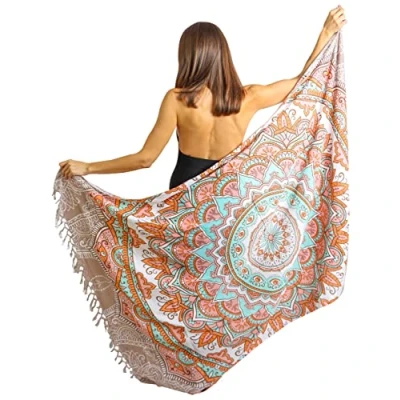 Image de Paréo de plage pour femme Boho Chic Cache Maillot Sarong Tapisserie