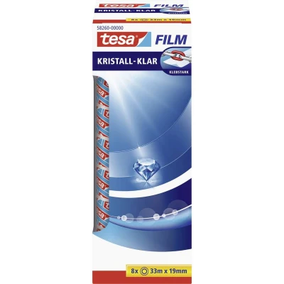 Afbeelding van tesa 58260 00000 00 Plakband Kristalhelder Transparant (l x b) 33 m 19 mm 8 stuk(s)
